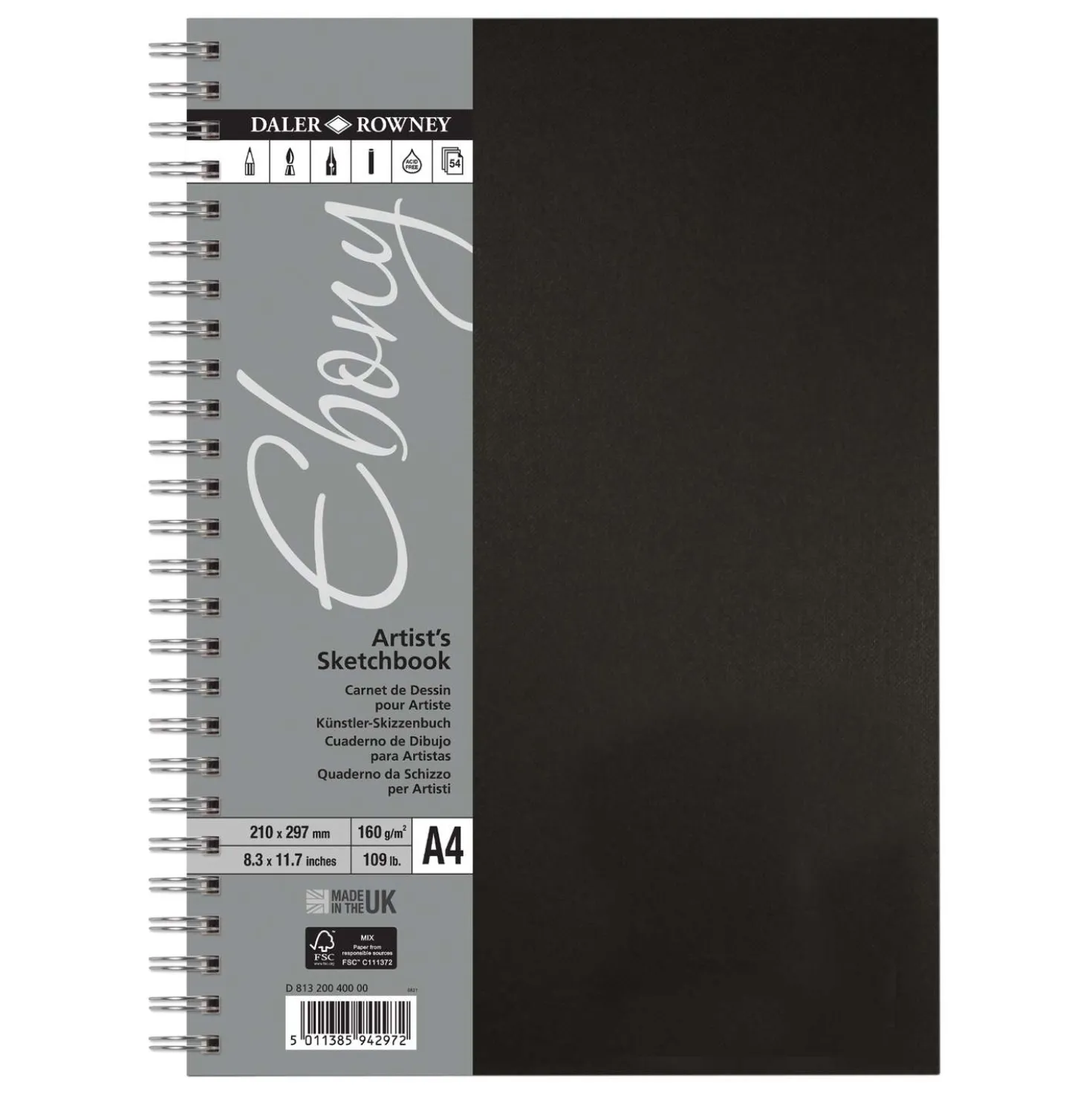 DALER-ROWNEY Skizzenbuch Ebony