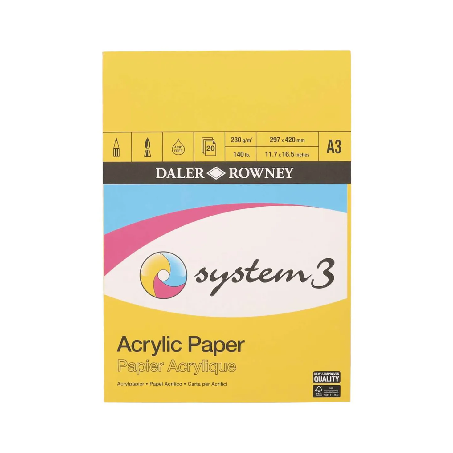 DALER-ROWNEY System3 Acrylmalblock