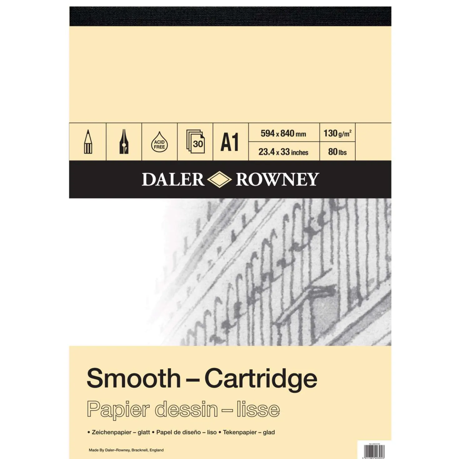 DALER-ROWNEY Zeichenblock Smooth-Cartridge