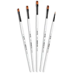 DARWI® FOR YOU Pinselset, 5 Acrylpinsel mit synthetischen Borsten (Fein II)