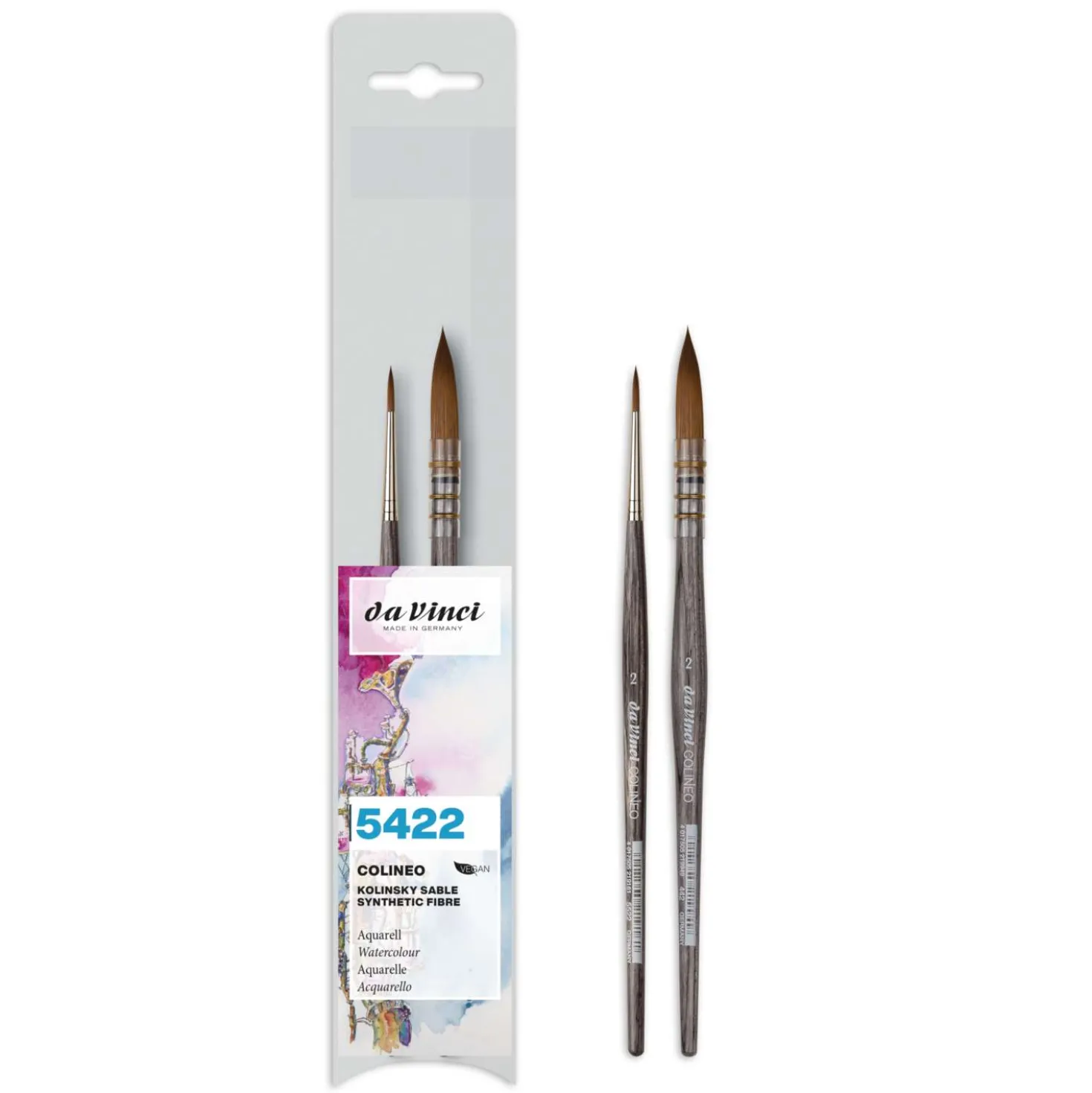 da Vinci COLINEO Aquarellpinsel-Set, Serie 5422