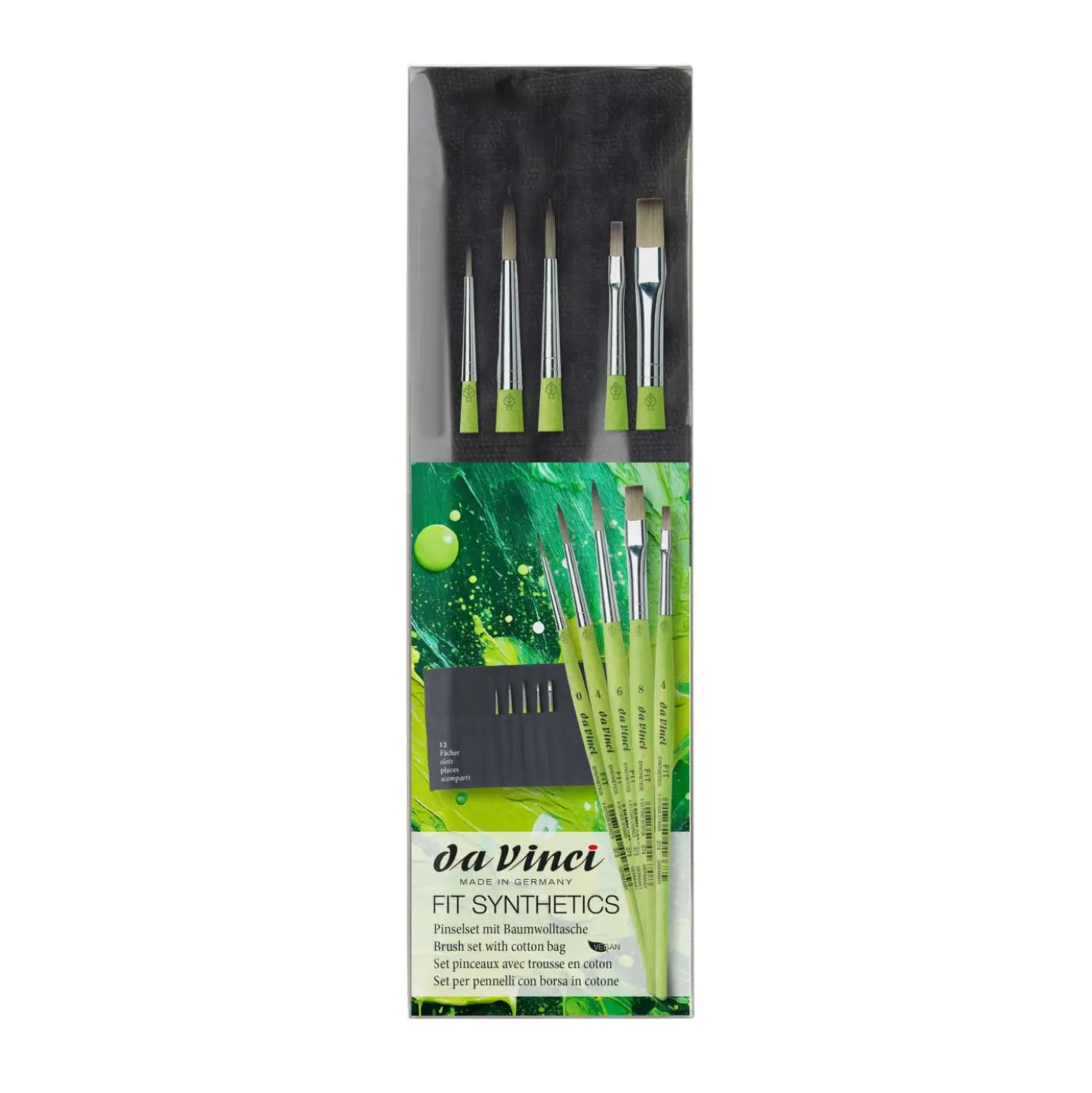 da Vinci FIT SYNTHETICS 5er-Set, Serie 4069, mit Baumwolltasche