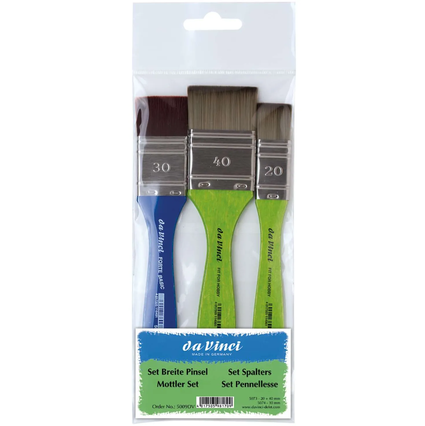 da Vinci Set Breite Pinsel, Serie 5009