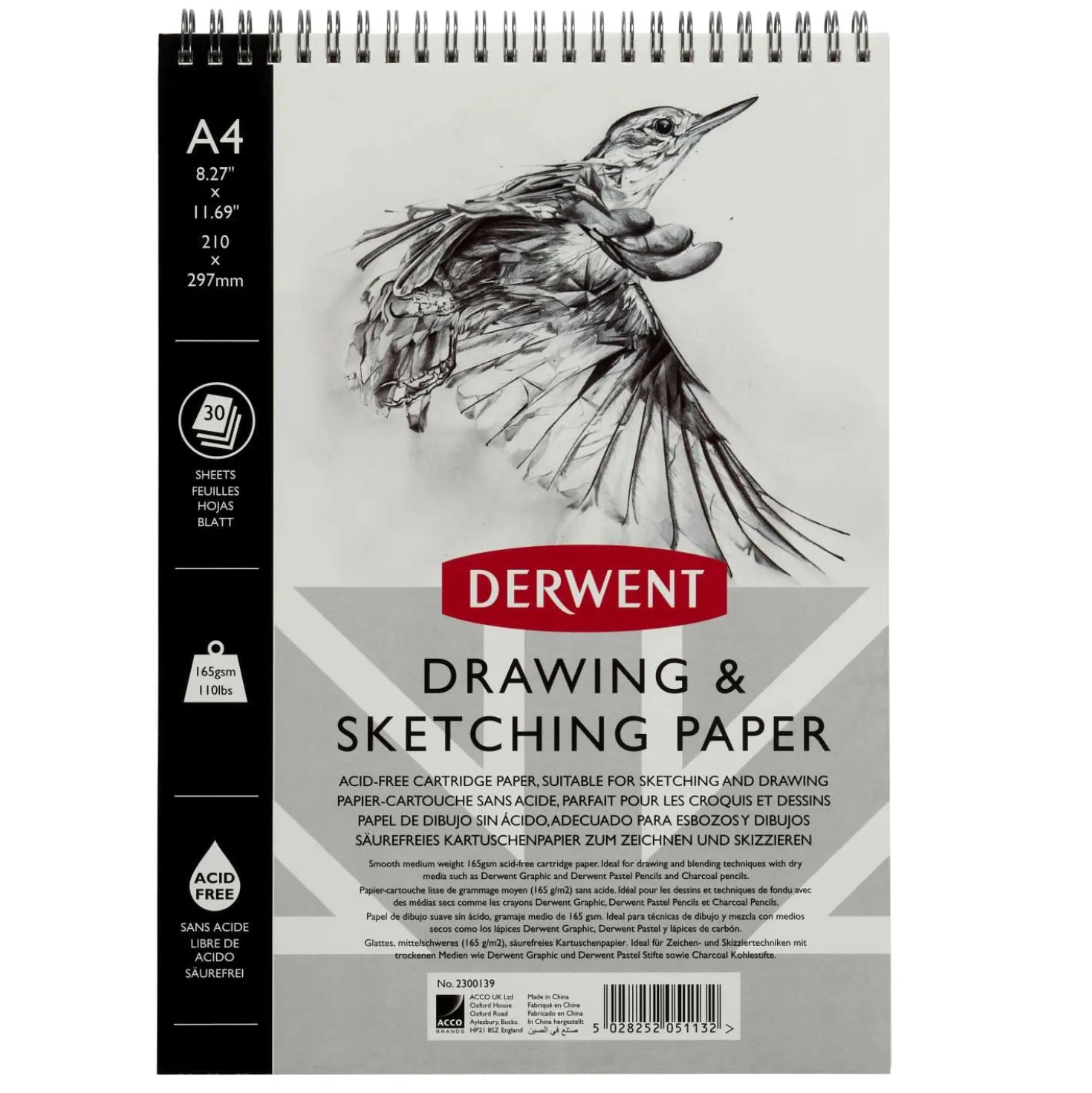 DERWENT Skizzen-Spiralblock