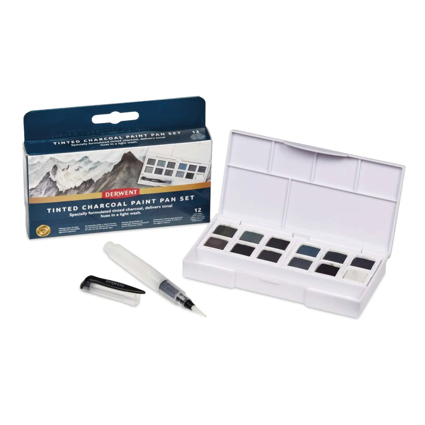 DERWENT TINTED CHARCOAL Paint Pan Set