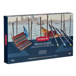 DERWENT Watercolour Holzkasten, 72 Aquarellstifte
