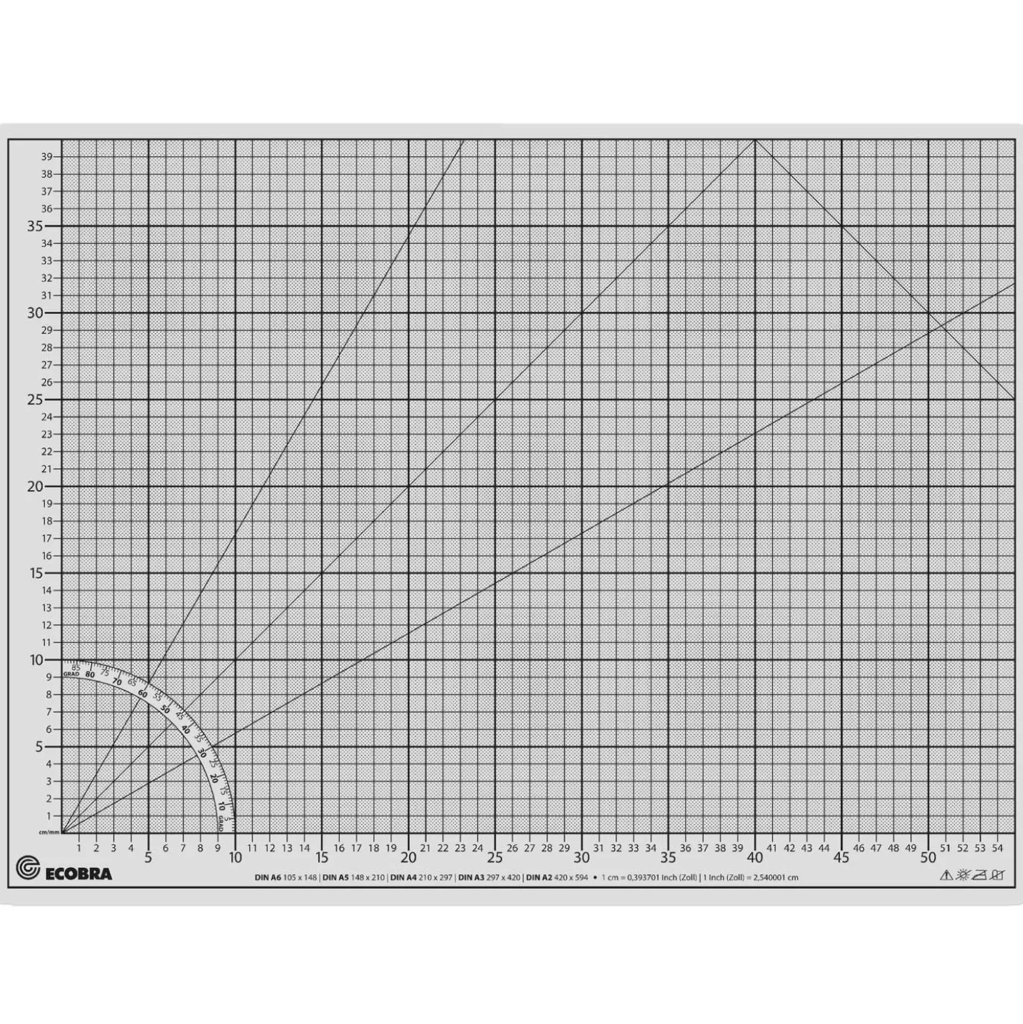 ECOBRA Profi Cutting Mat transparente Schneidematte