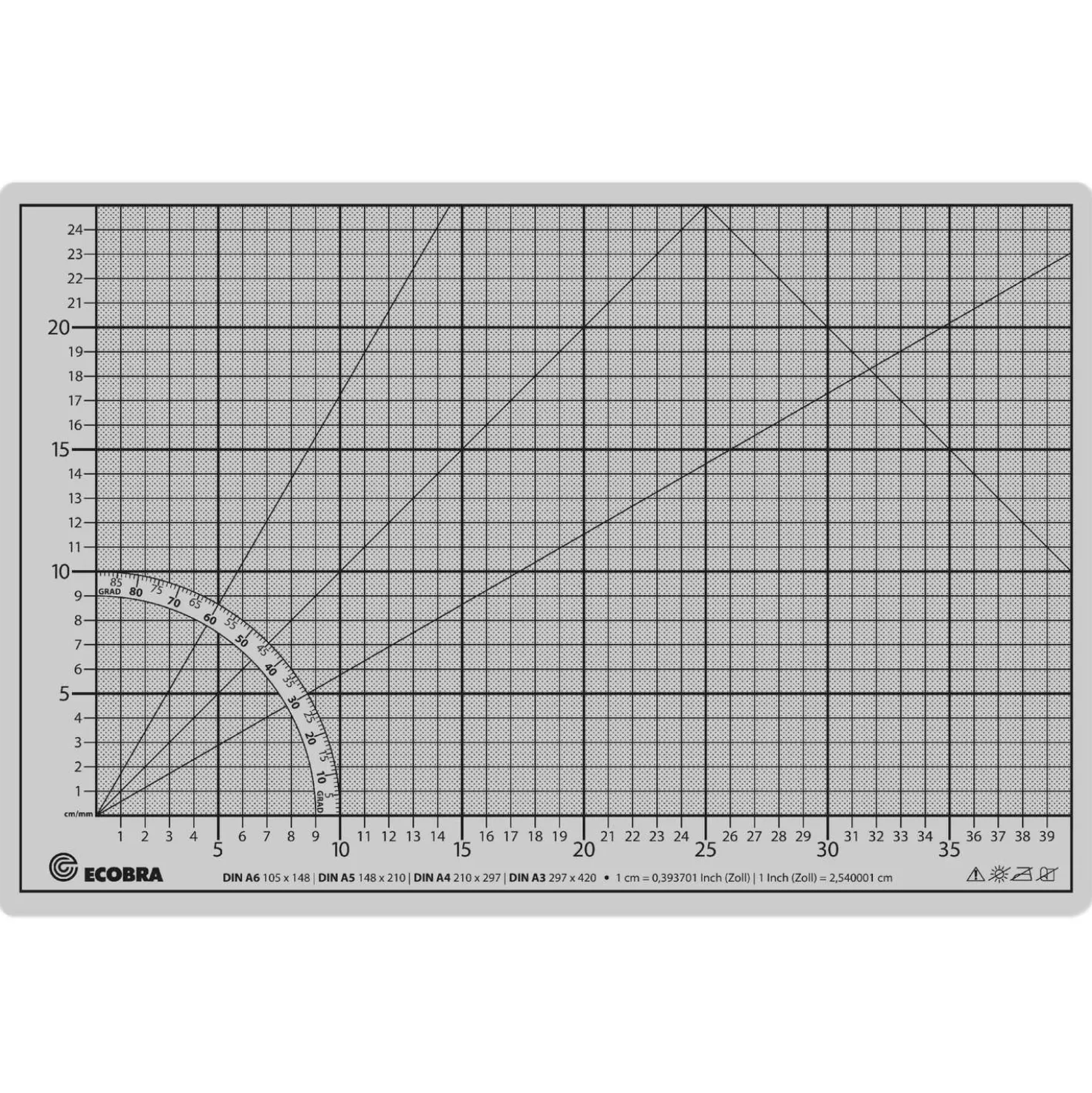 ECOBRA Profi Cutting Mat transparente Schneidematte