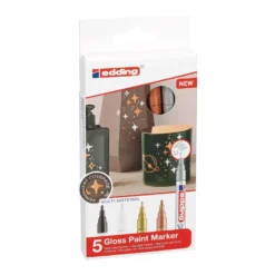 edding® 751 creative Glanzlack-Marker, 5er Set metallic