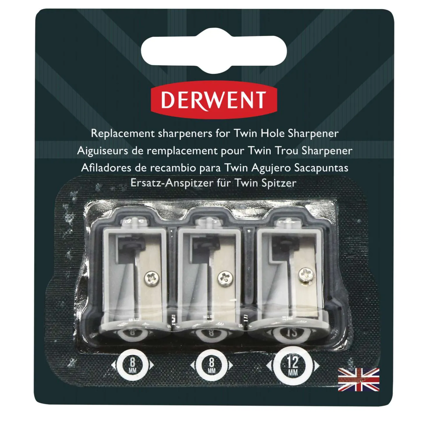 Ersatzklingen für den batteriebetriebene DERWENT Doppel-Spitzer, 3er-Set