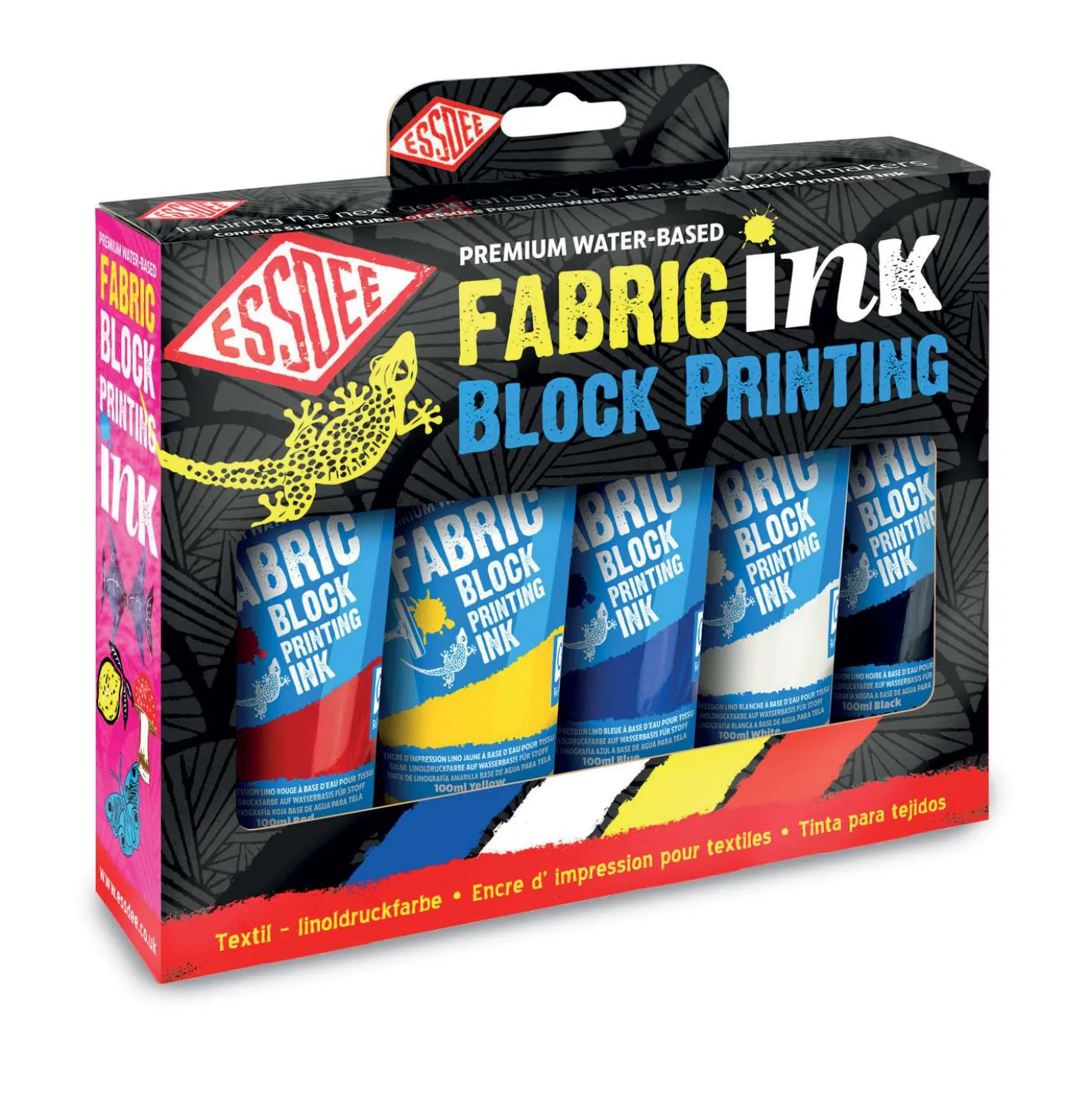 ESSDEE Stoff-Linoldruckfarben Set (5 x 100 ml)