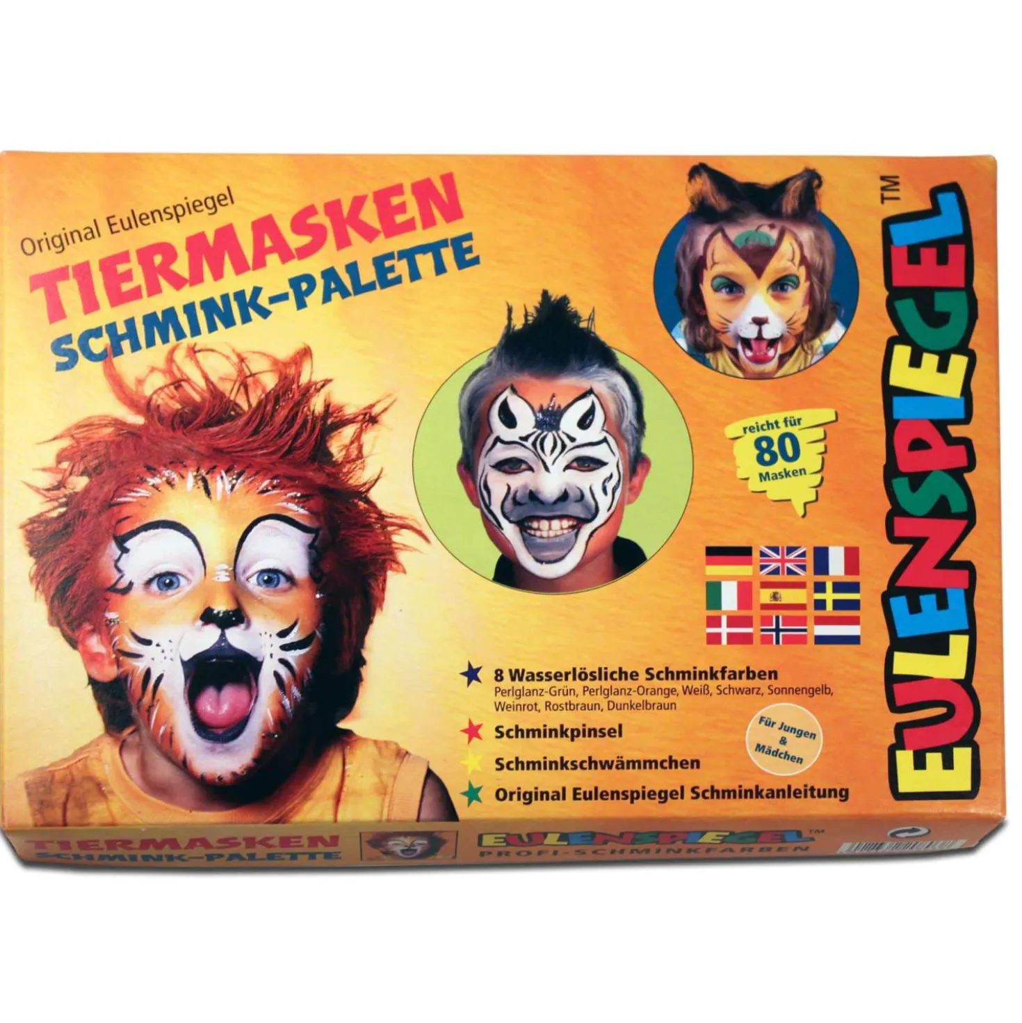 EULENSPIEGEL Tiermasken Schmink-Palette
