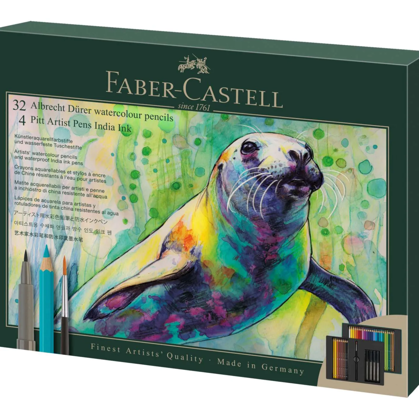 FABER-CASTELL Albrecht Dürer & Pitt Artist Pen Geschenkset, 37-teilig