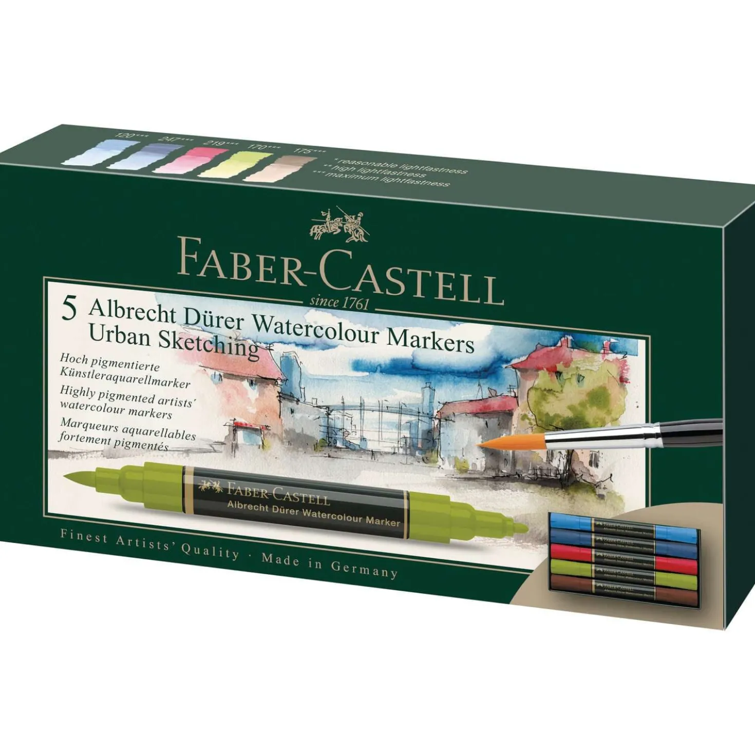 FABER-CASTELL Albrecht Dürer Watercolour Marker 5er-Sets