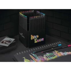 FABER-CASTELL Black Edition Buntstifte, Kartonetui + Aufsteller Stifte Halter, Sets