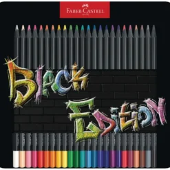 FABER-CASTELL Black Edition Buntstifte, Metalletui