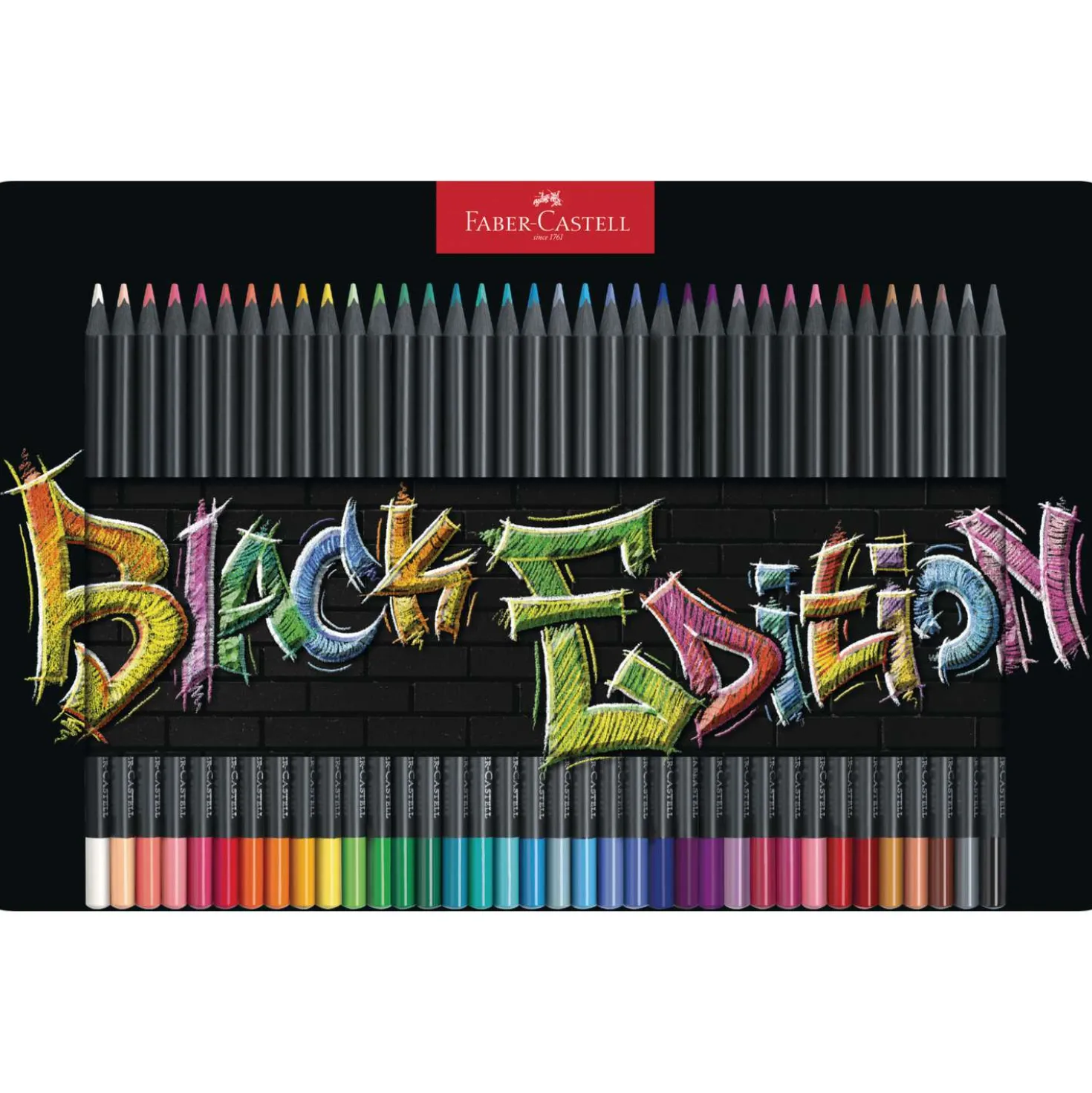 FABER-CASTELL Black Edition Buntstifte, Metalletui