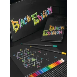 FABER-CASTELL Black Edition Buntstifte, Metalletui