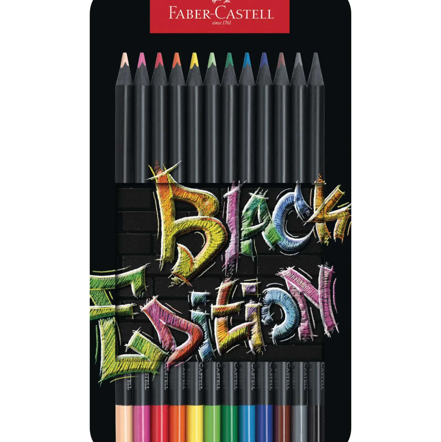 FABER-CASTELL Black Edition Buntstifte, Metalletui