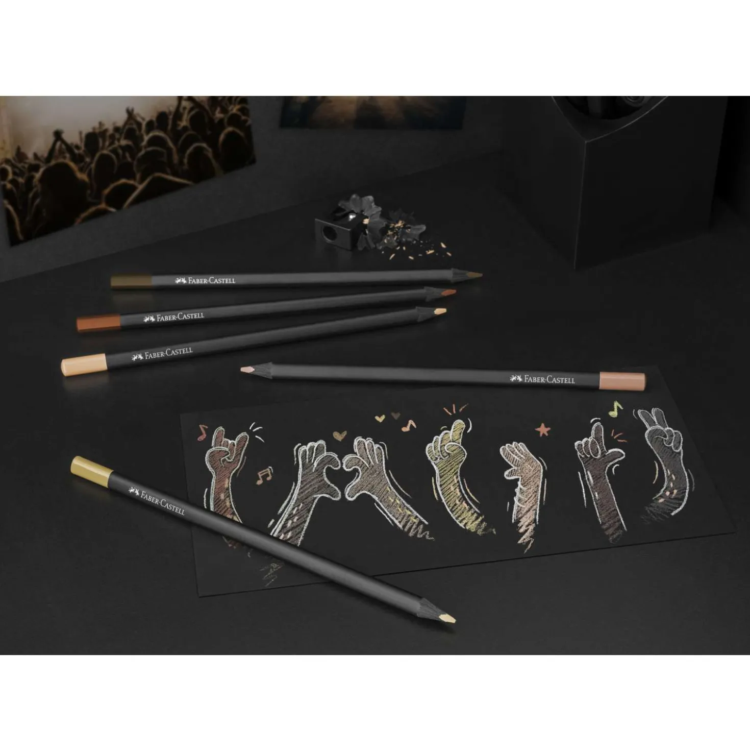 FABER-CASTELL Black Edition Skin Tones, Buntstifte im Karton-Etui