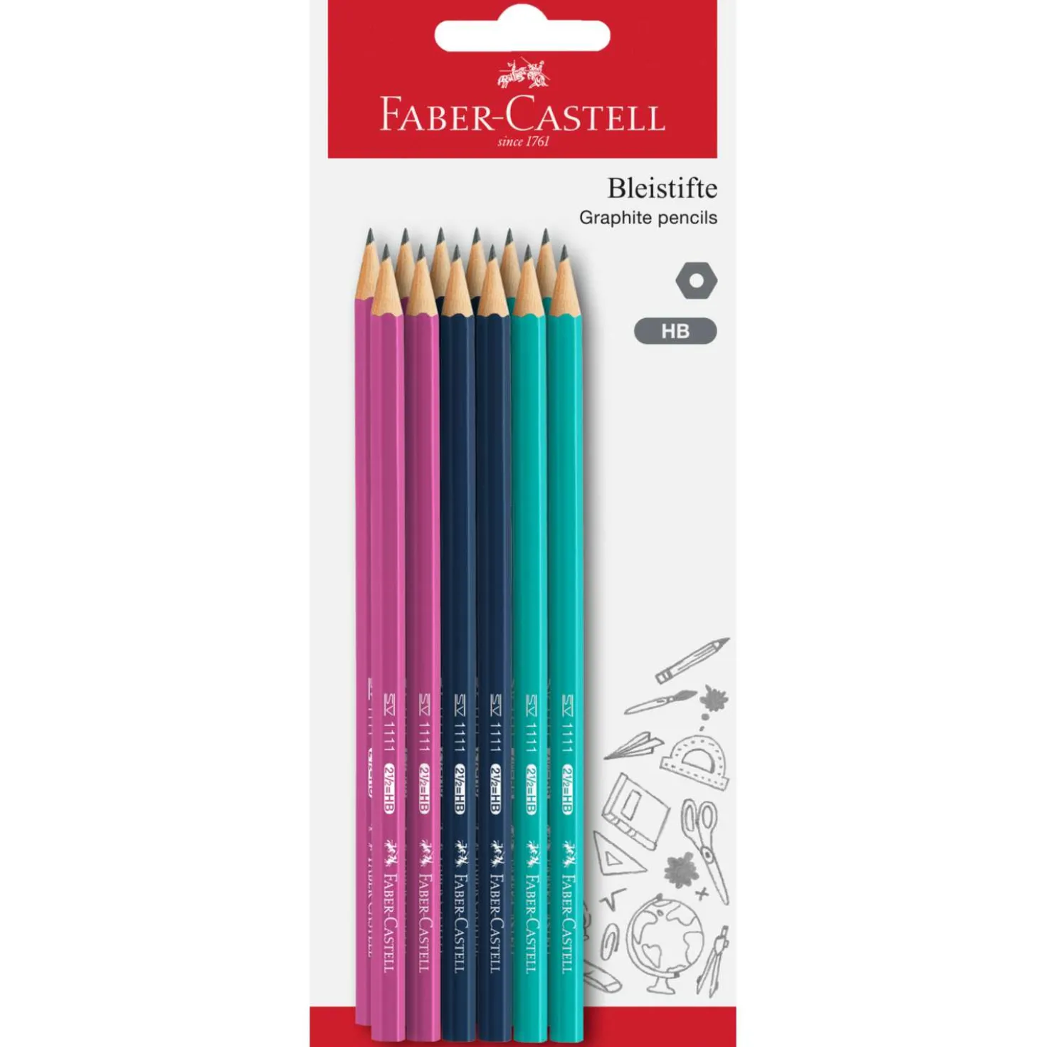 FABER-CASTELL Bleistifte HB, 12er Set