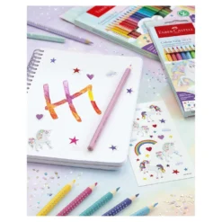 FABER-CASTELL Buntstifte Colour Grip Einhorn, Set
