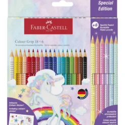FABER-CASTELL Buntstifte Colour Grip Einhorn, Set