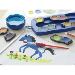 FABER-CASTELL CONNECTOR Farbkasten 12 Farben inkl. Deckweiß