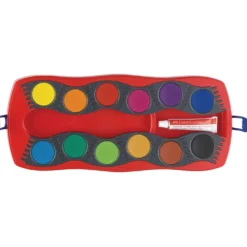 FABER-CASTELL CONNECTOR Farbkasten 12 Farben inkl. Deckweiß