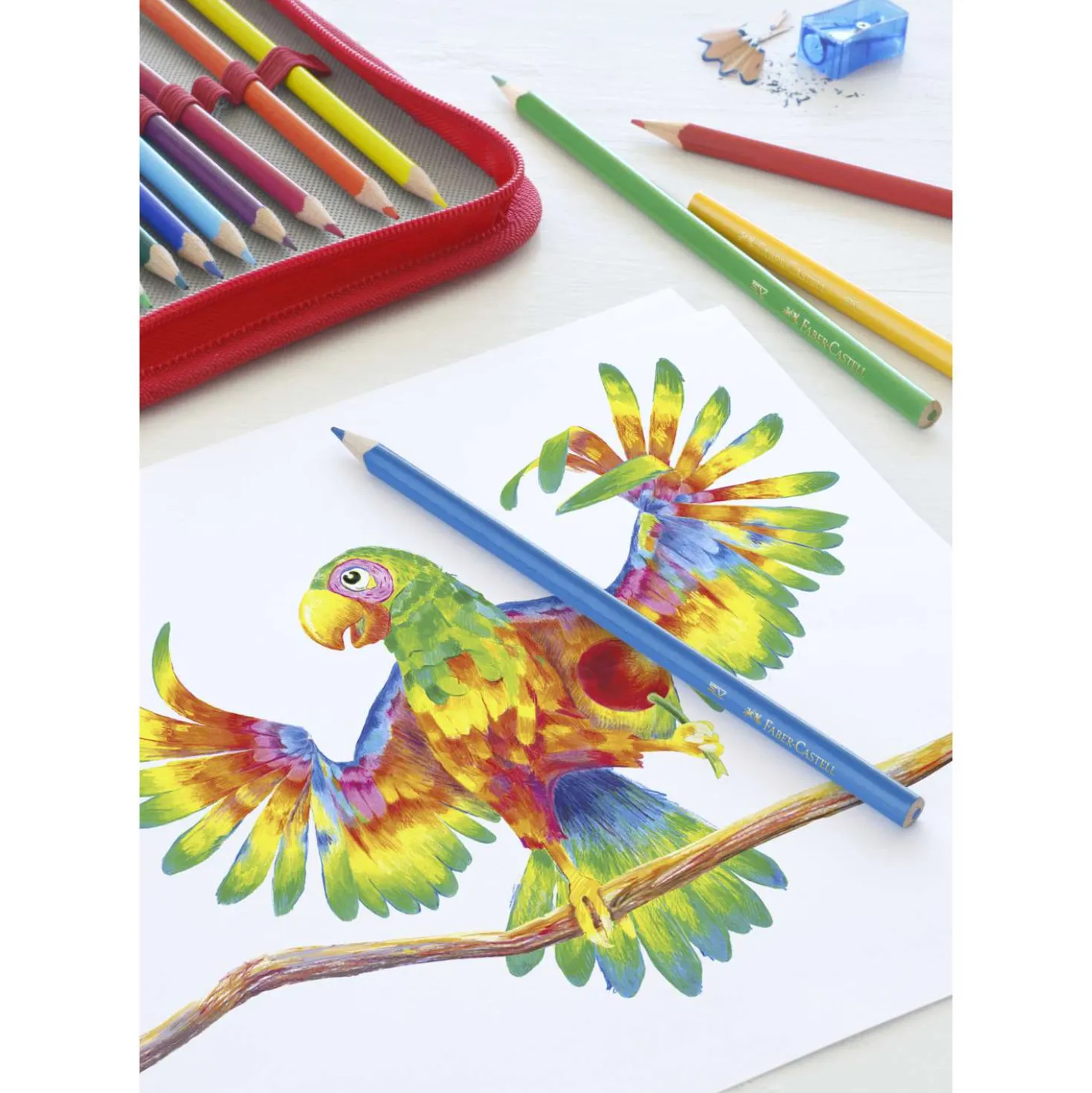 FABER-CASTELL Dreikant-Buntstifte Etui 18+4+2