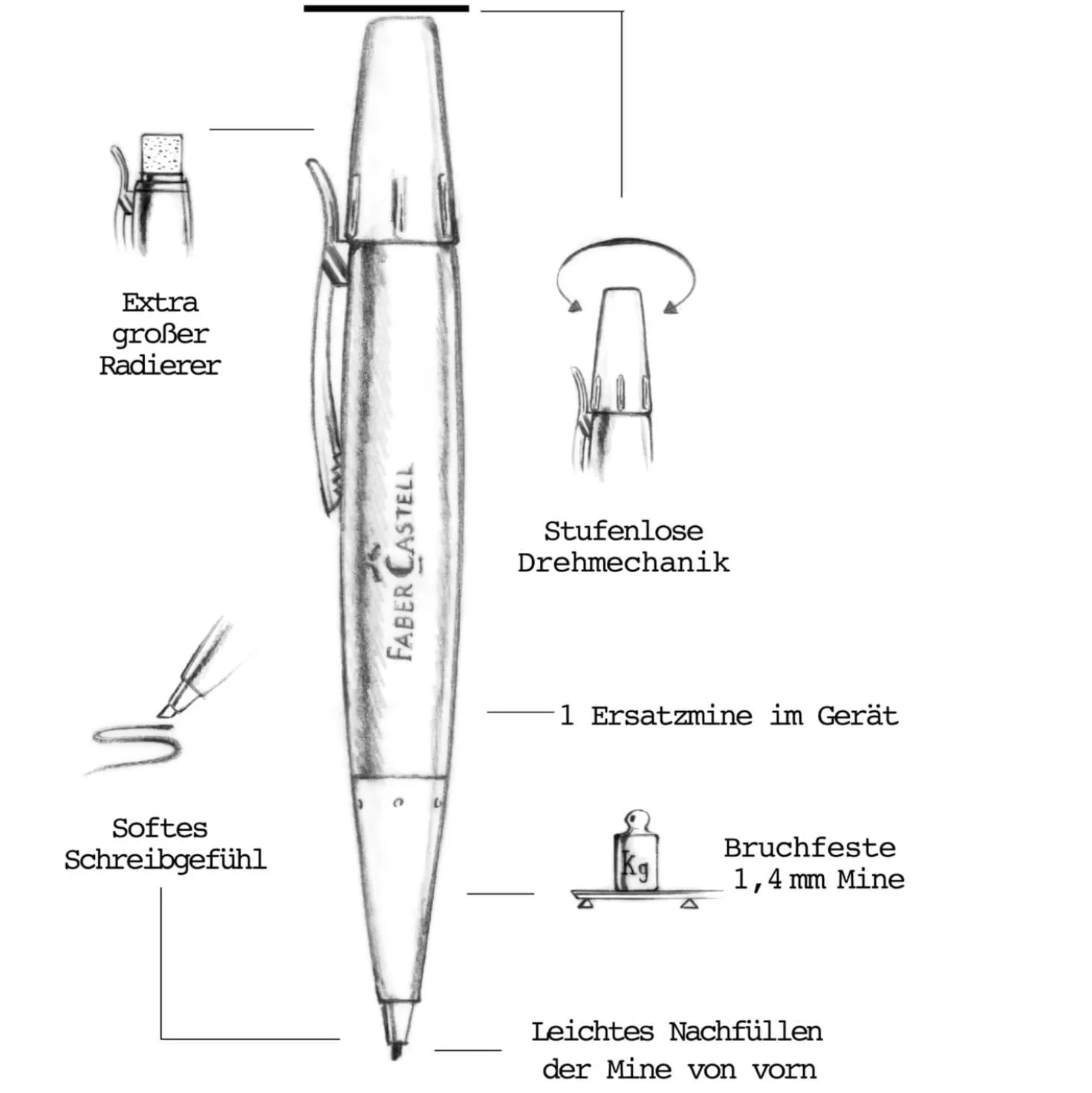 FABER-CASTELL e-motion Drehbleistift
