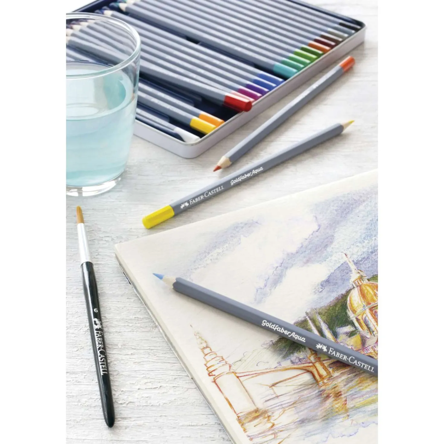 FABER-CASTELL Goldfaber Aqua, Aquarellstift im Metalletui