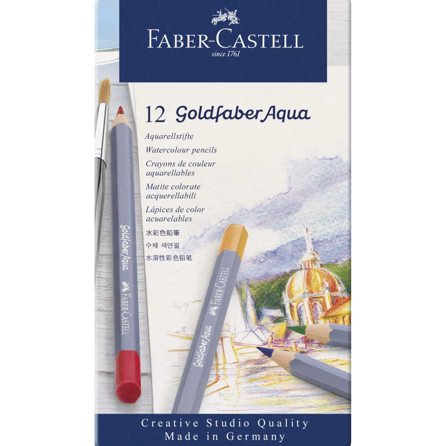 FABER-CASTELL Goldfaber Aqua, Aquarellstift im Metalletui