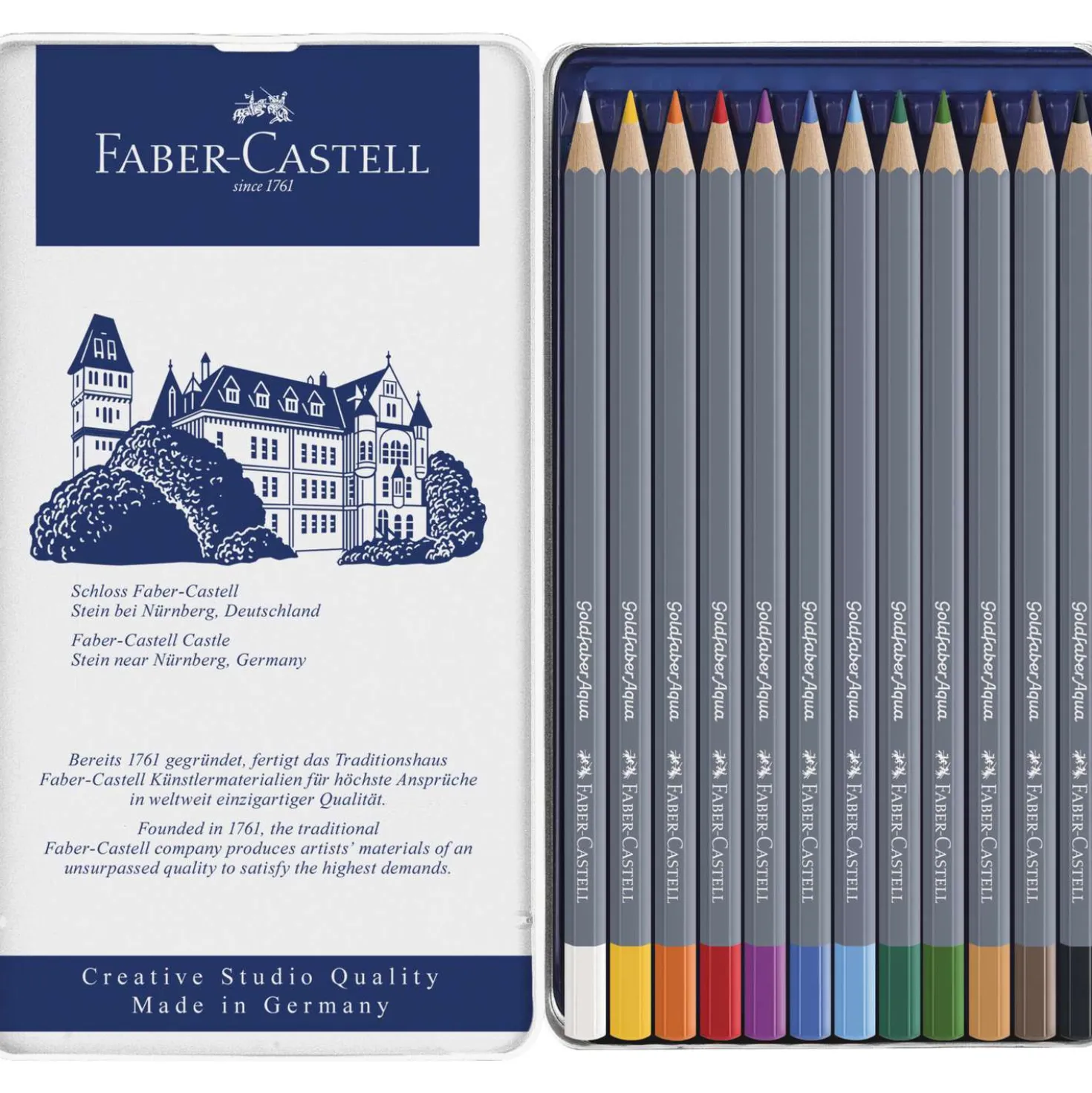 FABER-CASTELL Goldfaber Aqua, Aquarellstift im Metalletui