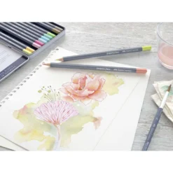 FABER-CASTELL Goldfaber Aqua Aquarellstift, Pastelltöne, 12er Metalletui