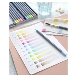 FABER-CASTELL Goldfaber Aqua Aquarellstift, Pastelltöne, 12er Metalletui