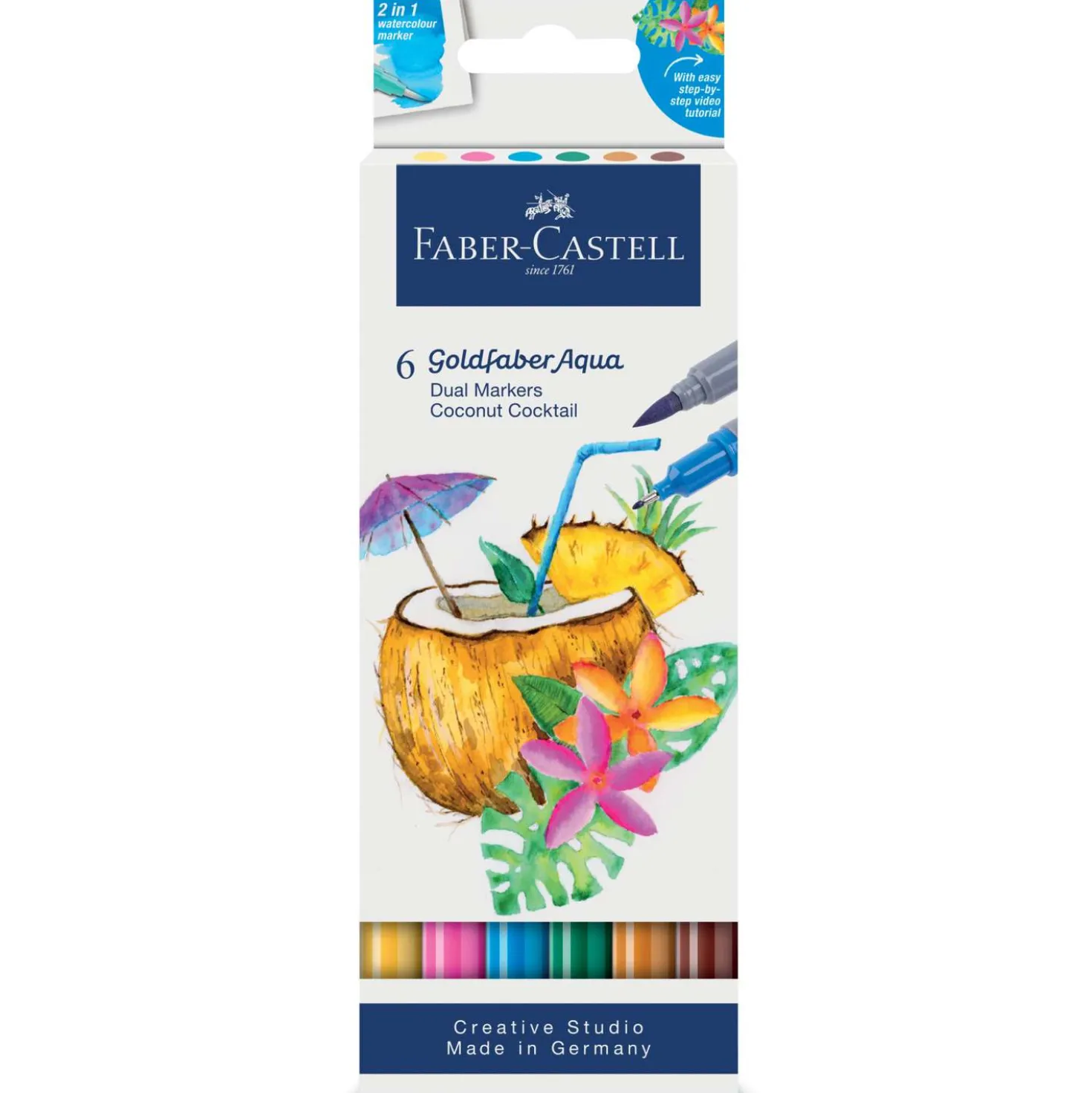 FABER-CASTELL Goldfaber Aqua Dual Marker''Tropical Escapes Collection''