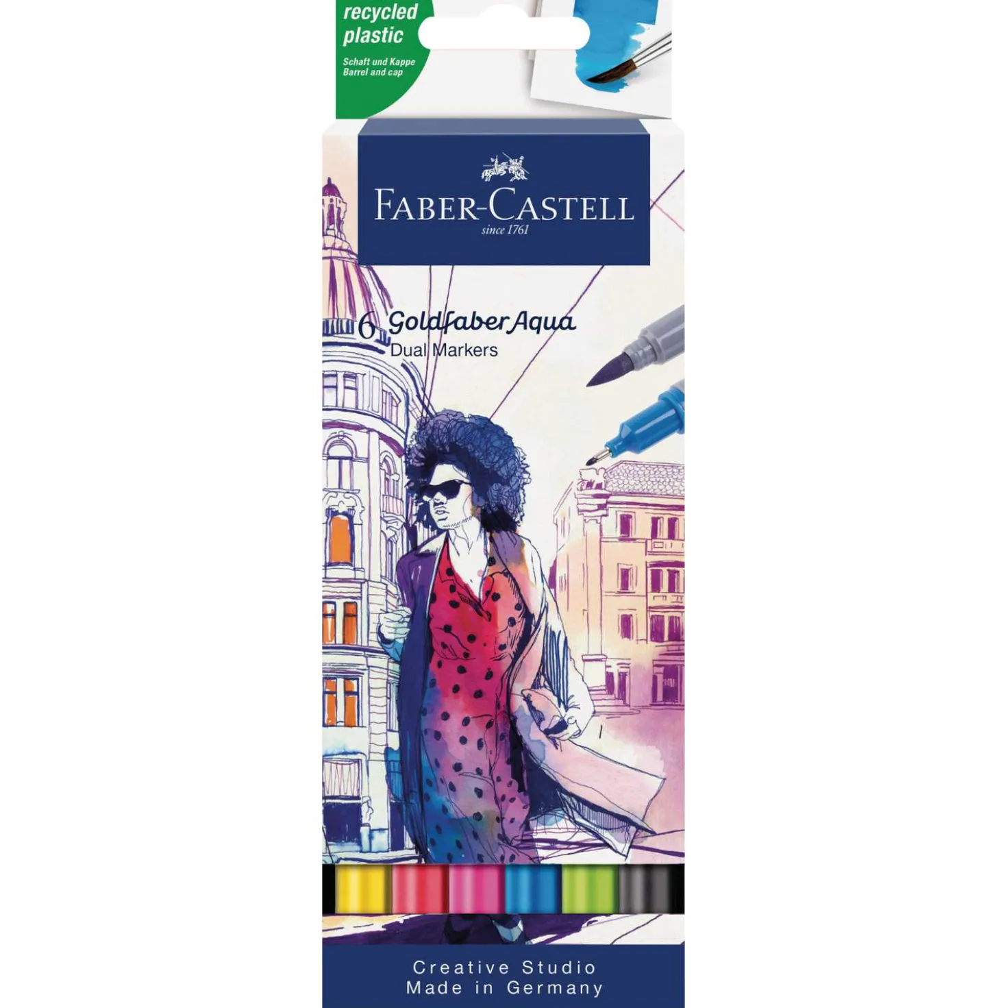FABER-CASTELL Goldfaber Aqua Dual Marker 6er-Set