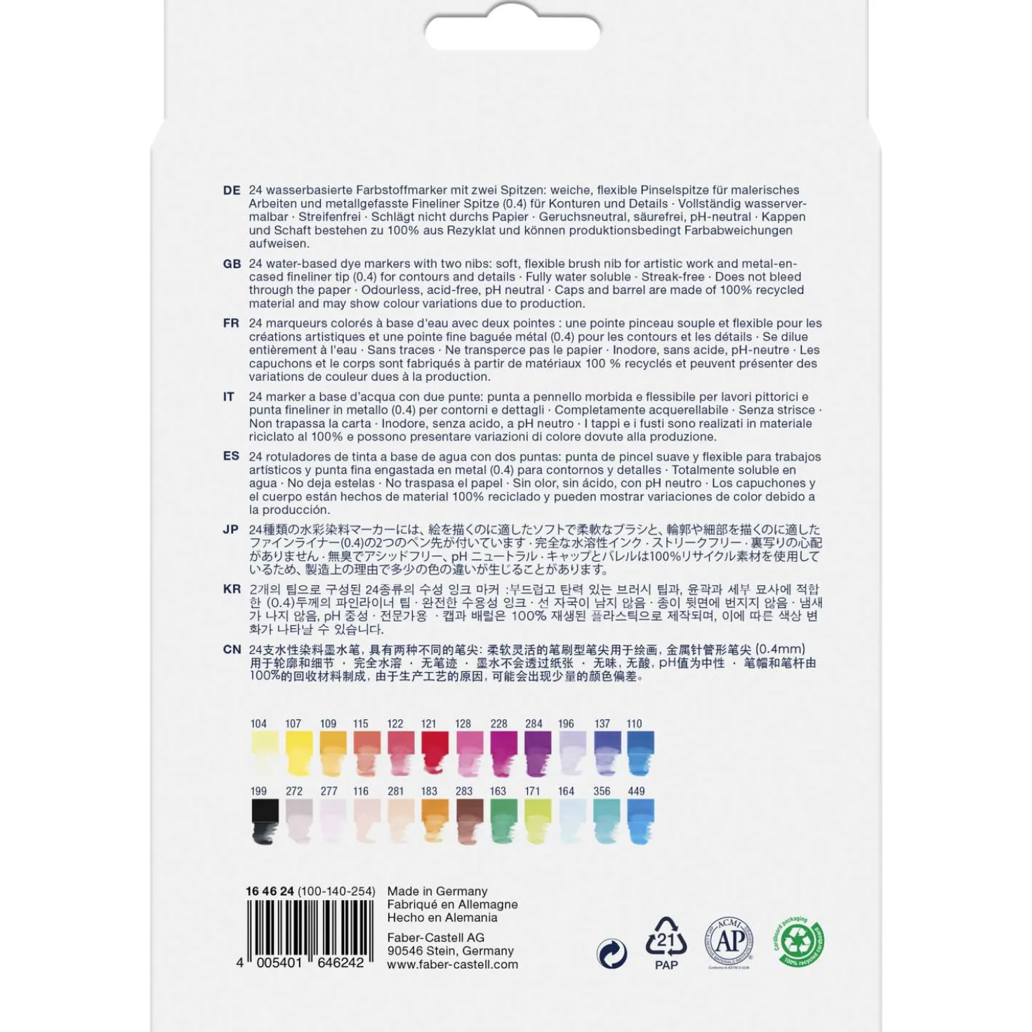 FABER-CASTELL Goldfaber Aqua Dual Marker 24er-Set