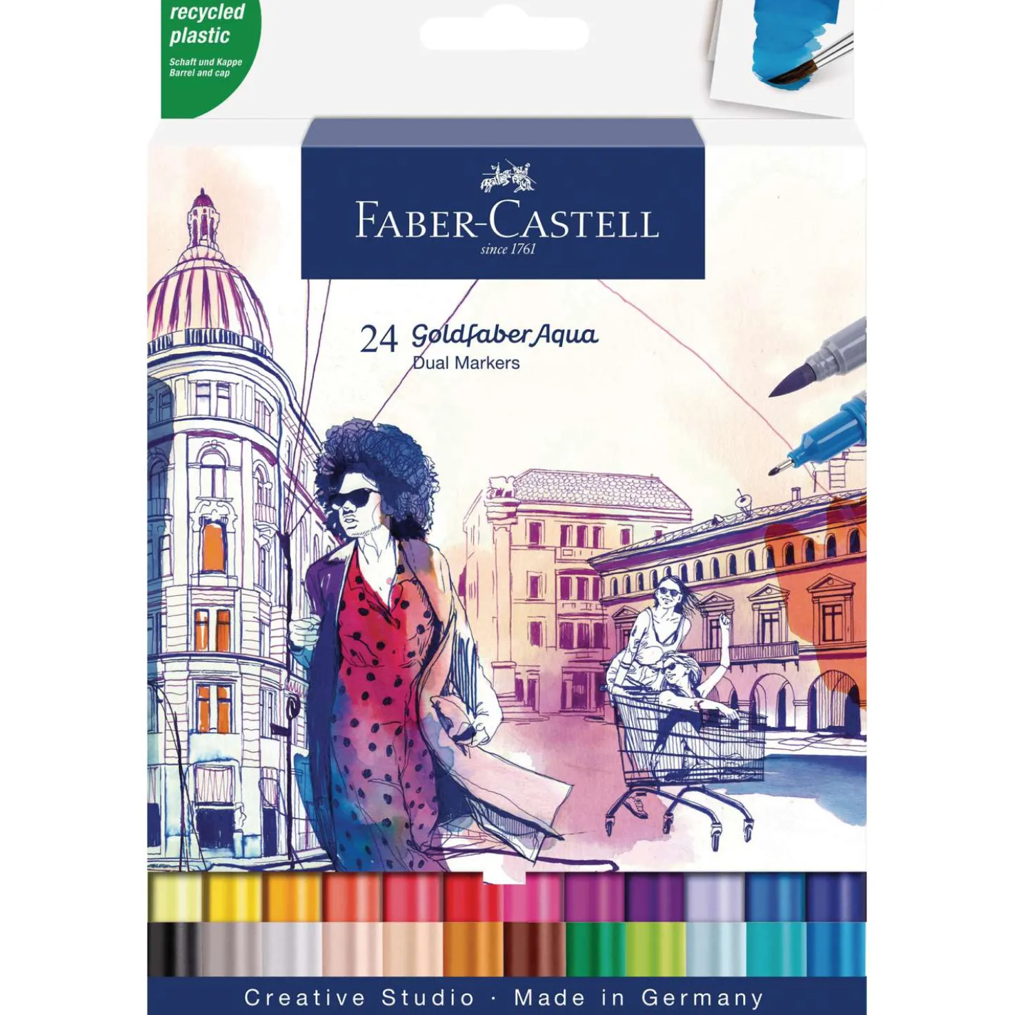 FABER-CASTELL Goldfaber Aqua Dual Marker 24er-Set