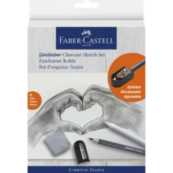 FABER-CASTELL Goldfaber Charcoal Zeichenset, 8-teilig