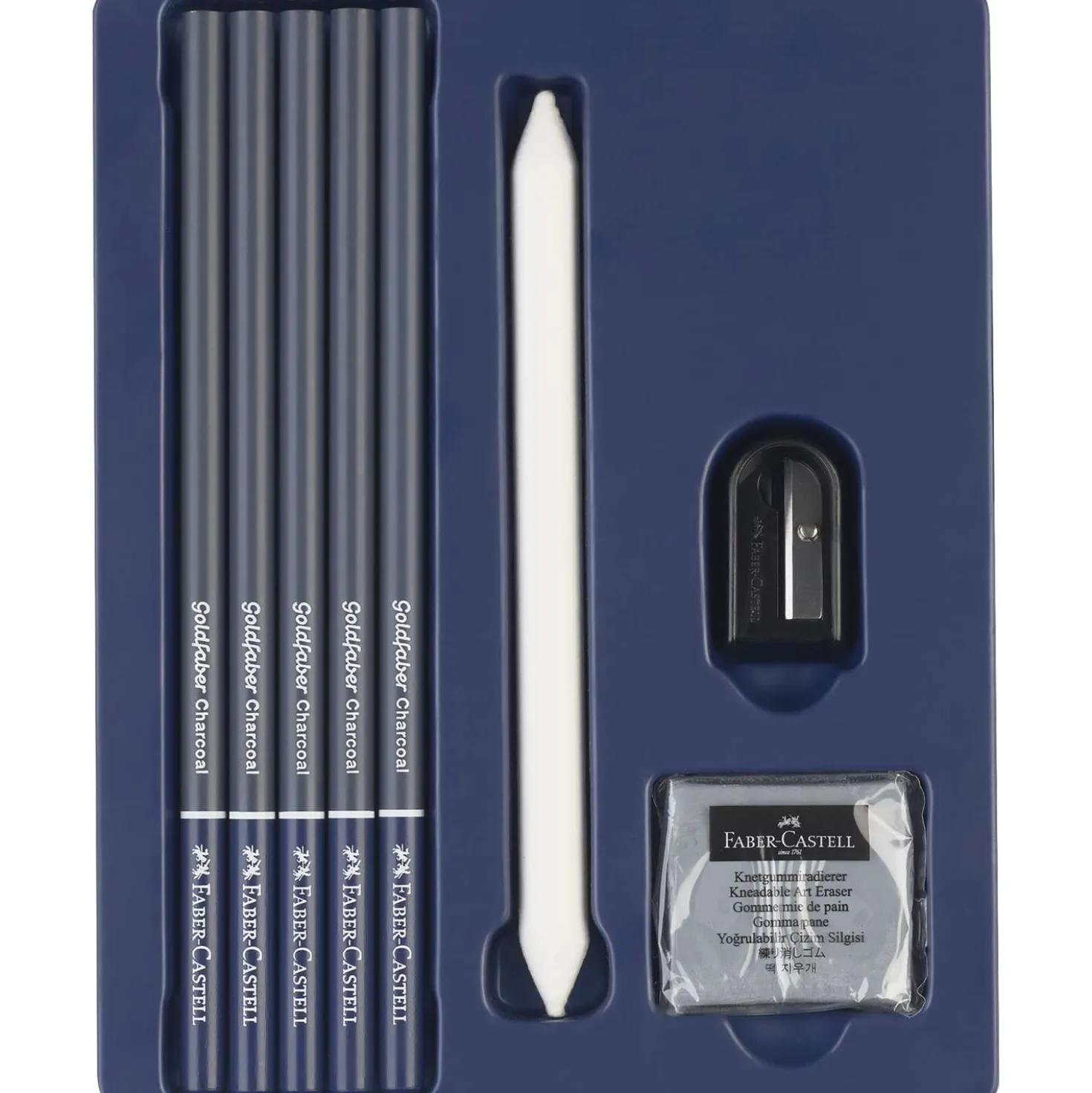 FABER-CASTELL Goldfaber Charcoal Zeichenset, 8-teilig