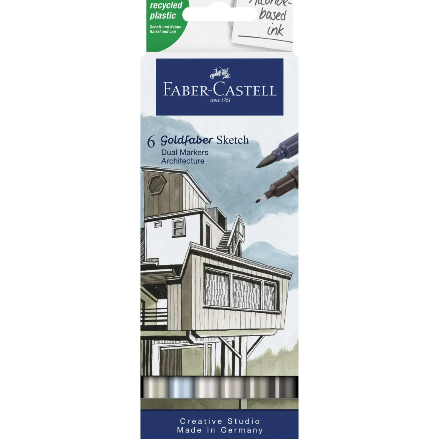FABER-CASTELL Goldfaber Sketch Marker, 6er-Sets