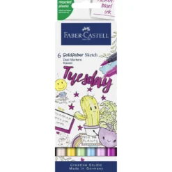 FABER-CASTELL Goldfaber Sketch Marker, 6er-Sets