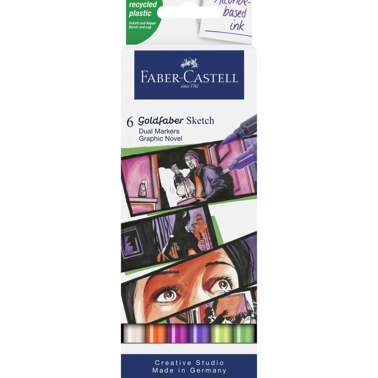 FABER-CASTELL Goldfaber Sketch Marker, 6er-Sets