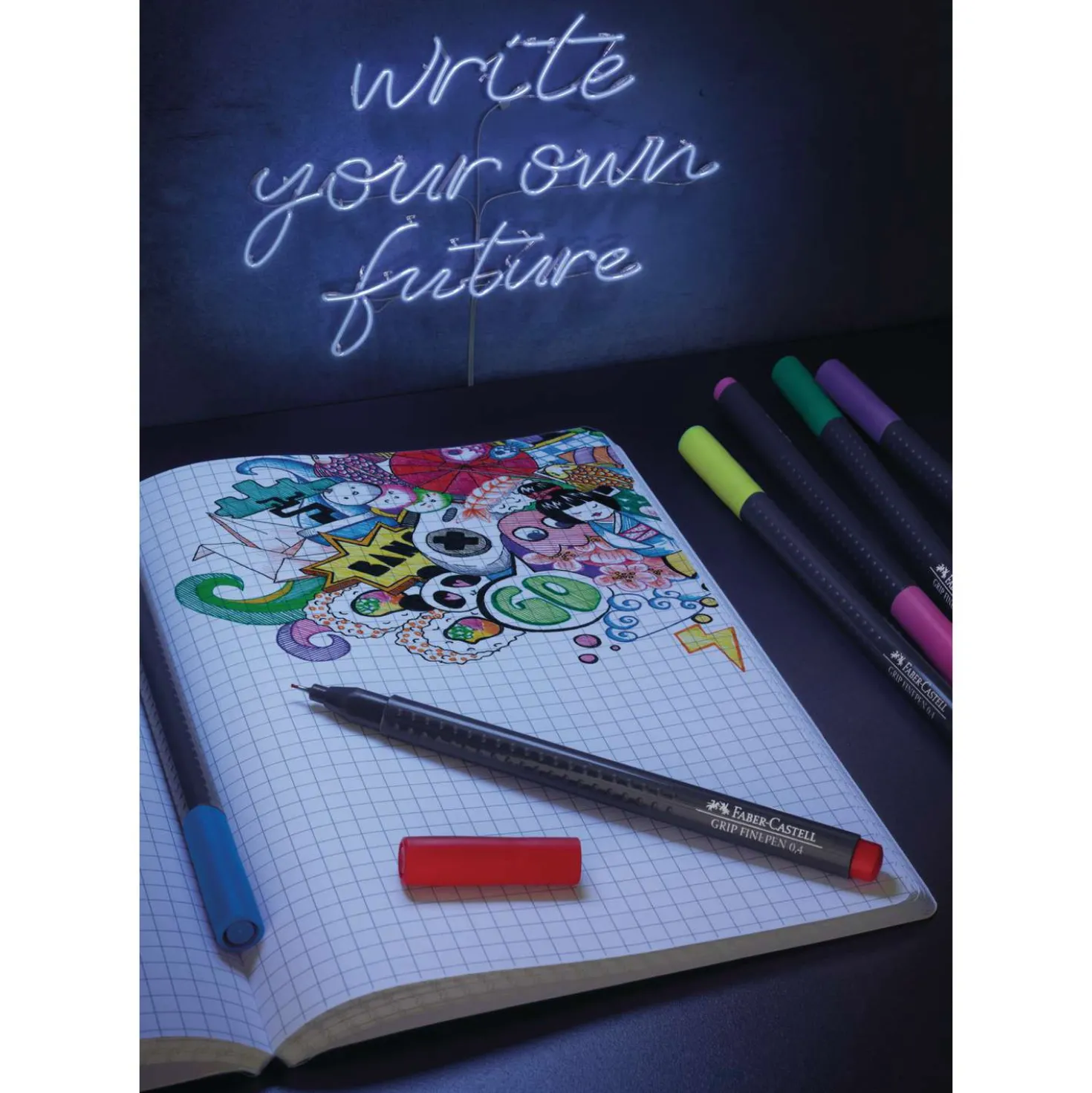 FABER-CASTELL Grip Fineliner, 0.4, 20er-Set