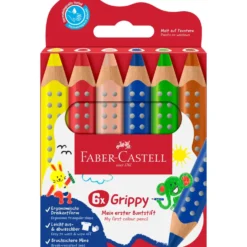 FABER-CASTELL Grippy 6er-Set Buntstifte