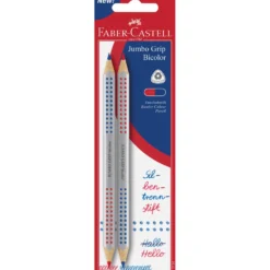 FABER-CASTELL JUMBO GRIP bicolor Silbentrennstift, 2 Stück