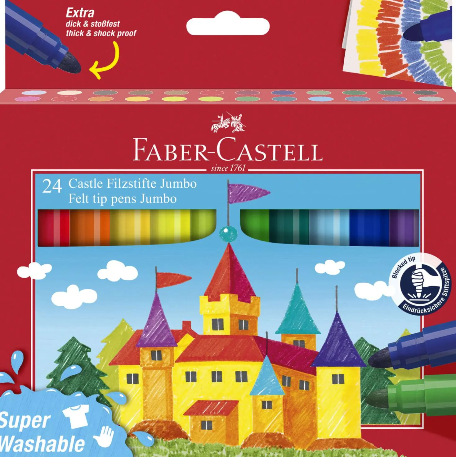 FABER-CASTELL Jumbo Superwashable Filzstift-Sets