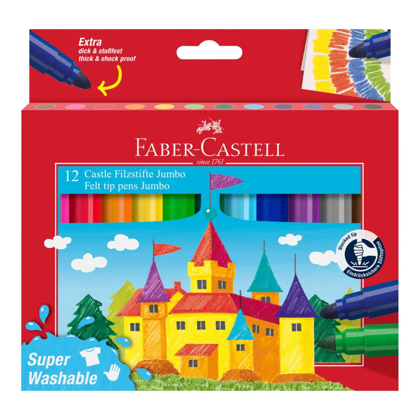 FABER-CASTELL Jumbo Superwashable Filzstift-Sets